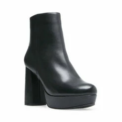 Cheapest 🤩 Outlet 🤩 SteveMadden GRATE BLACK LEATHER 🧨 👍 -Steve Madden Shoes For Women Shop STEVEMADDEN BOOTIES GRATE BLACK LEATHER