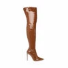 Hot Sale 👏 Best Pirce ❤️ SteveMadden VAVA COGNAC PATENT 🔔 👍 -Steve Madden Shoes For Women Shop STEVEMADDEN BOOTS VAVA COGNAC PATENT SIDE 1