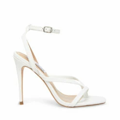 Cheap ❤️ Deals 🎁 SteveMadden AMADA WHITE LEATHER ⭐ 🌟 -Steve Madden Shoes For Women Shop STEVEMADDEN DRESS AMADA WHITE LEATHER SIDE 1