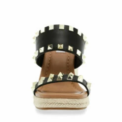 New 💯 Budget ❤️ SteveMadden MACKIE-S BLACK MULTI ✨ 🔔 -Steve Madden Shoes For Women Shop STEVEMADDEN INTL MACKIE S BLACK LEATHER FRONT
