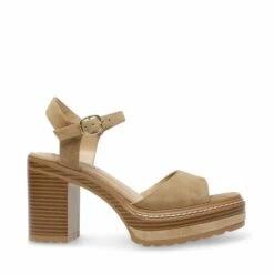 Best Pirce 🔥 Discount ✨ SteveMadden SHAKER SAND SUEDE 🎁 ⭐ -Steve Madden Shoes For Women Shop STEVEMADDEN SANDALS SHAKER SAND SUEDE SIDE 1