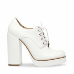 Top 10 ✔️ Flash Sale ❤️ SteveMadden TRISTIE WHITE LEATHER ⭐ 🔔