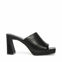 Promo ⌛ Brand new 🛒 SteveMadden DEDICATE BLACK LEATHER 🛒 😀 -Steve Madden Shoes For Women Shop STEVEMADDEN SHOES DEDICATE BLACK SIDE 1