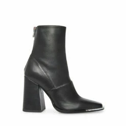 Cheapest 🔔 Budget 😀 SteveMadden EXCESS BLACK LEATHER 🌟 ✨