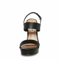 New 🎉 Hot Sale ❤️ SteveMadden IESHA BLACK LEATHER 🤩 😍 -Steve Madden Shoes For Women Shop STEVEMADDEN SHOES IESHA BLACK LEATHER FRONT