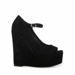 Best Pirce ❤️ Best deal 🎁 SteveMadden MACIE BLACK SUEDE 🌟 🛒