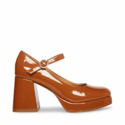Wholesale 🛒 Best Sale ✔️ SteveMadden MINGLE COGNAC PATENT 💯 👍