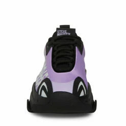 Outlet 💯 Top 10 🛒 STEVEMADDEN PEAK BLACK/PURPLE 🌟 🥰 -Steve Madden Shoes For Women Shop STEVEMADDEN SHOES PACKIN BLACK PURPLE FRONT