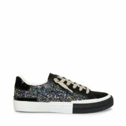 Deals 😉 Best Sale 🤩 SteveMadden EMBARK BLACK GLITTER 🧨 ⌛ -Steve Madden Shoes For Women Shop STEVEMADDEN SHOES SWEET BLACK MULTI SIDE 1