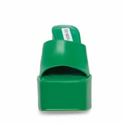 Best Sale 🎁 Hot Sale ✔️ SteveMadden TRIXIE GREEN LEATHER 👏 🛒 -Steve Madden Shoes For Women Shop STEVEMADDEN SHOES TRIXIE GREEN FRONT