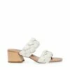 Cheap ⌛ Top 10 🧨 SteveMadden BELIZA WHITE LEATHER 🔥 🌟