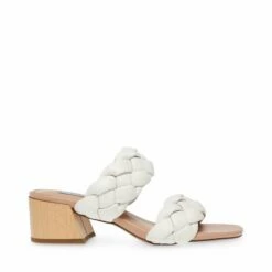 Cheap ⌛ Top 10 🧨 SteveMadden BELIZA WHITE LEATHER 🔥 🌟