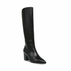 Deals 😀 Cheapest 🎁 SteveMadden FORREST BLACK LEATHER 😍 ❤️ -Steve Madden Shoes For Women Shop STEVEMADDEN BOOTIES FORREST BLACK LEATHER