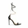 Hot Sale 🛒 Flash Sale 🧨 SteveMadden FIZZED BLACK PATENT ⭐ 🎁 -Steve Madden Shoes For Women Shop STEVEMADDEN SANDAL FIZZED BLACK PATENT SIDE 1