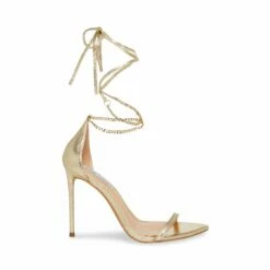 Hot Sale 🛒 Flash Sale 🧨 SteveMadden FIZZED BLACK PATENT ⭐ 🎁 -Steve Madden Shoes For Women Shop STEVEMADDEN SANDAL FIZZED GOLD SIDE 2