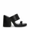 Cheapest ❤️ Flash Sale ✔️ SteveMadden VICKEY BLACK LEATHER 🌟 🎁 -Steve Madden Shoes For Women Shop STEVEMADDEN SHOES 21SM5968H BLACK LEATHER SIDE 1