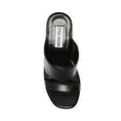 Cheapest ❤️ Flash Sale ✔️ SteveMadden VICKEY BLACK LEATHER 🌟 🎁 -Steve Madden Shoes For Women Shop STEVEMADDEN SHOES 21SM5968H BLACK LEATHER TOP