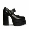 Best deal 😀 Discount ❤️ SteveMadden CARLY BLACK LEATHER ❤️ 👏 -Steve Madden Shoes For Women Shop STEVEMADDEN SHOES CARLY BLACK LEATHER SIDE