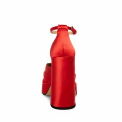 Top 10 ⭐ Cheapest 🎁 SteveMadden CHARLIZE RED SATIN ⭐ 🥰 -Steve Madden Shoes For Women Shop STEVEMADDEN SHOES CHARLIZE ROYAL RED BACK
