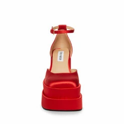 Top 10 ⭐ Cheapest 🎁 SteveMadden CHARLIZE RED SATIN ⭐ 🥰 -Steve Madden Shoes For Women Shop STEVEMADDEN SHOES CHARLIZE ROYAL RED FRONT