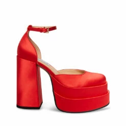 Top 10 ⭐ Cheapest 🎁 SteveMadden CHARLIZE RED SATIN ⭐ 🥰 -Steve Madden Shoes For Women Shop STEVEMADDEN SHOES CHARLIZE ROYAL RED SIDE 4