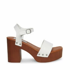Top 10 🔔 Deals 💯 SteveMadden IVY COGNAC 👏 ⭐ -Steve Madden Shoes For Women Shop STEVEMADDEN SHOES IVY WHITE SIDE 3