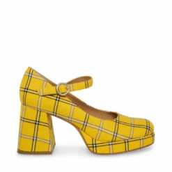 Outlet 👏 Budget ⭐ SteveMadden MINGLE BLACK PATENT 🧨 🥰 -Steve Madden Shoes For Women Shop STEVEMADDEN SHOES MINGLE YELLOW PLAID SIDE