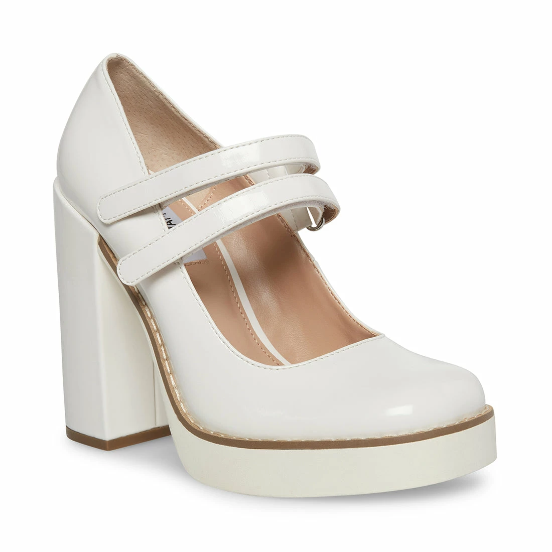 Brand new ⌛ Coupon ❤️ SteveMadden TWICE WHITE PATENT ⌛ ❤️ 4 Brand new ⌛ Coupon ❤️ SteveMadden TWICE WHITE PATENT ⌛ ❤️ - Image 2
