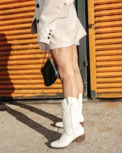 Deals 🔥 Buy 🎉 SteveMadden HAYWARD WHITE LEATHER ✔️ 🎁 -Steve Madden Shoes For Women Shop madden westernboot 26